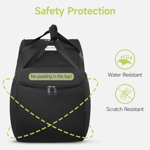 YOREPEK Infant Car Seat Travel Bag Compatible with Nuna Pipa Car Seat and Base, Fits for Doona Car Seat without Base, Padded Carseat Cover for Airplane Travel, Car Seat Bags for Air Travel, All Black - Image 3