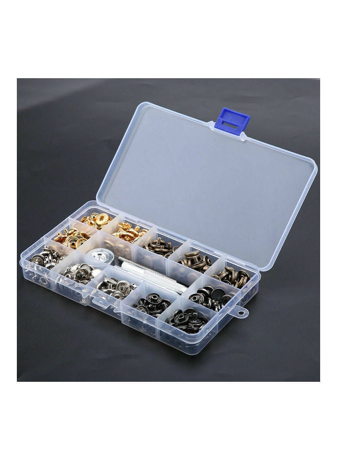 NIBEMINENT 120 Set Leather Snap Fasteners Kit Multicolour - Image 2