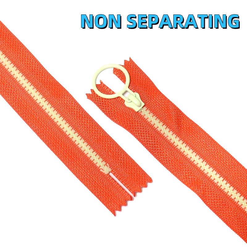 Troyune 20pcs Resin Zippers with #3 Lifting Ring Pulls 12inch Close-end for Sewing, Nylon Plastic Bulk Zippers for DIY Tailor Sewing Craft Bags Garment Clothing, Mixed 10 Color - Image 4