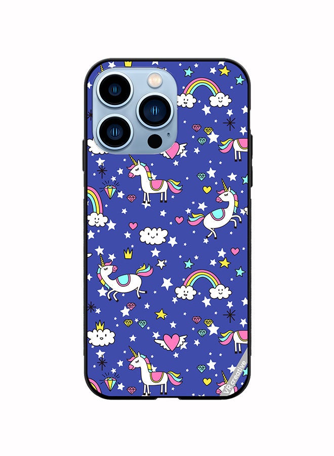 VR CREATIVE Protective Case Cover For Apple iPhone 14 Pro Max Unicorns Design Multicolour - Image 1