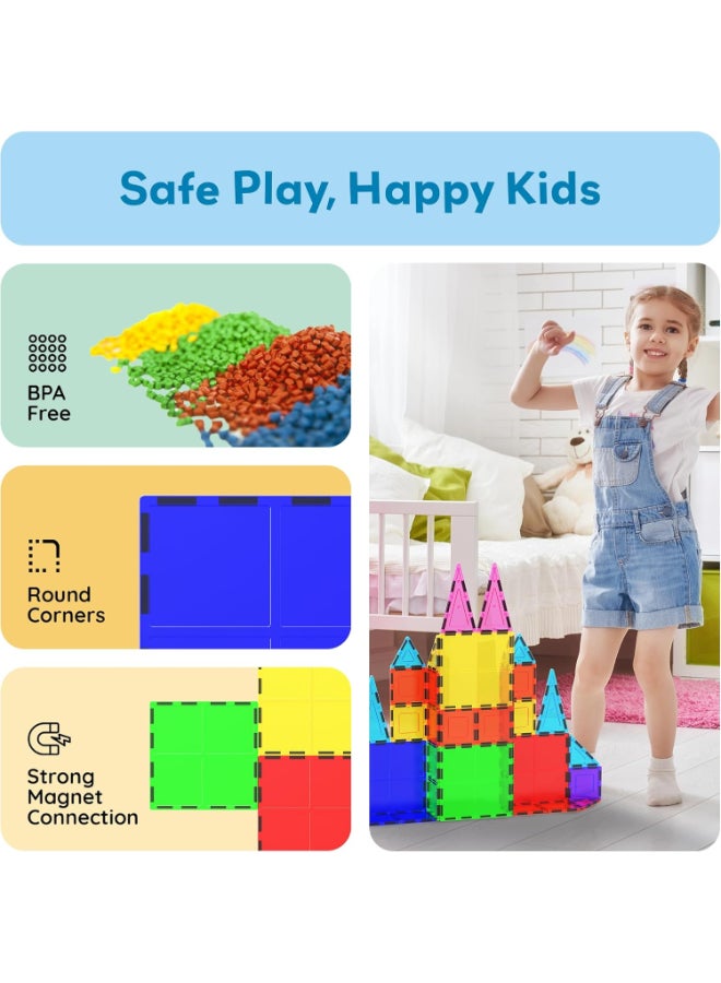 PicassoTiles Picasso Magnetic Tiles Large Square Expansion Pack 4-pieces - Image 3