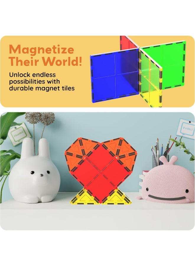 PicassoTiles Picasso Magnetic Tiles Large Square Expansion Pack 4-pieces - Image 4