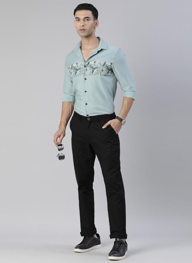 بوشيرت قميص بطبعة لوحات رمادية - Image 5