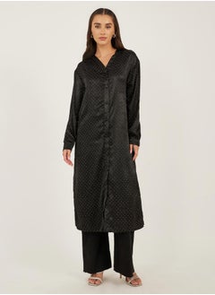 Styli Printed Regular Fit Midi Length Buttoned Kimono  - Image 2
