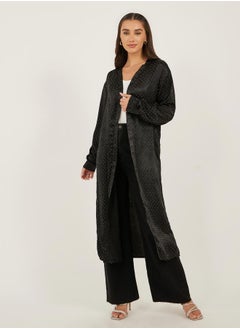 Styli Printed Regular Fit Midi Length Buttoned Kimono  - Image 1