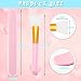Patelai 15 Pieces Reusable Stir Sticks Sets Include 12 Pieces Resin Stirring Makeup Sticks and 3 Pieces Silicone Epoxy Brushes for Mixing Resin Epoxy Liquid Facial Cover Paint Making DIY(Pink) - Image 3