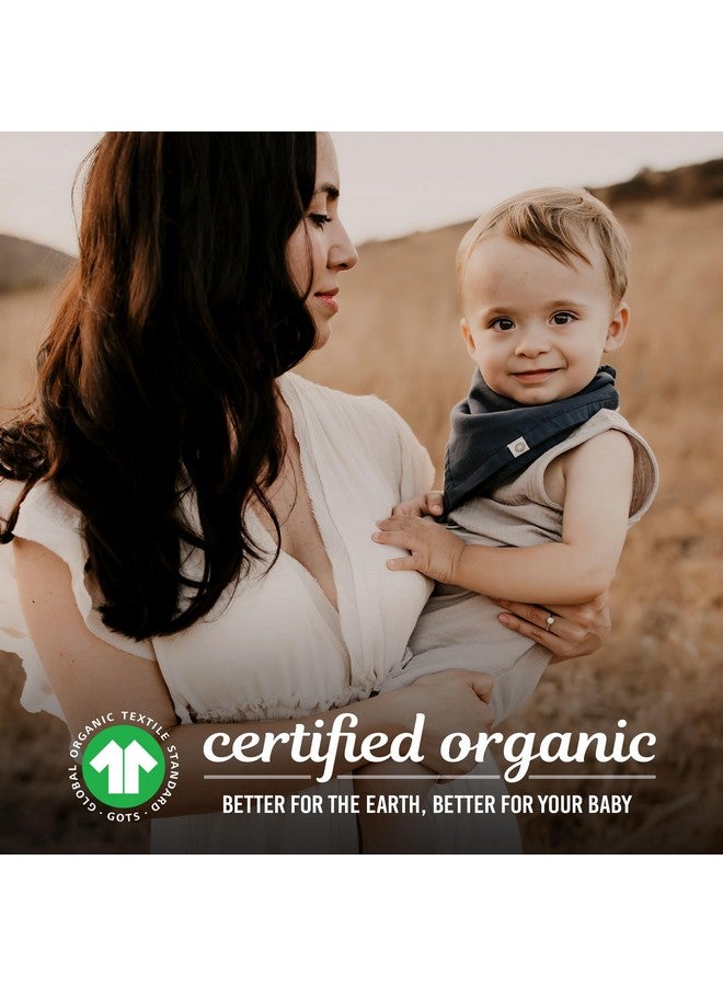 Kishu Baby Indi - Fairtrade Certified Organic Bandana Scarf Bib, Dual Layer, 4-Way Reversible Muslin Baby Bandana Bibs for Boys or Girls - Image 2