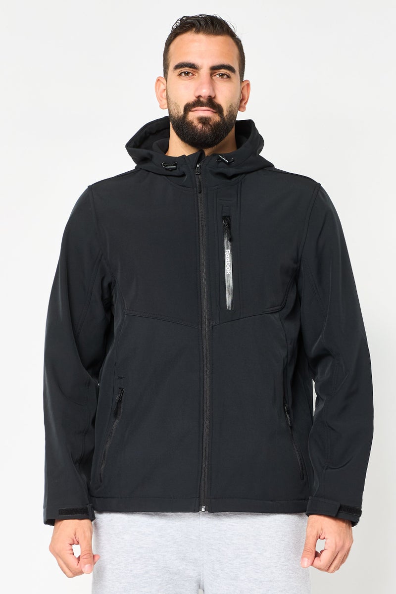 Reebok Men Sportswear Fit Long Sleeve Outdoor Jacket, Black - Image 1