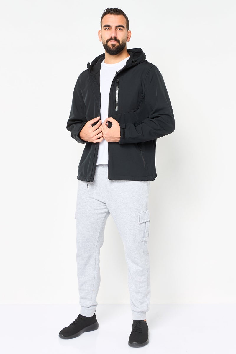 Reebok Men Sportswear Fit Long Sleeve Outdoor Jacket, Black - Image 3