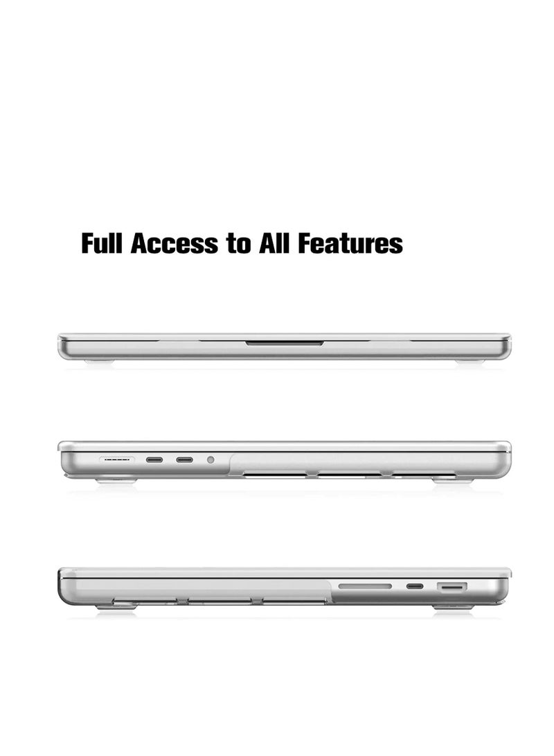 3 in 1 Bundle Hard Case Compatible with MacBook Pro 14 inch for 2024--2021 A3112 A3185 A3401 A2918 A2992 A2779 A2442 M3 M2 M1 Pro/Max&Keyboard Skin(US Layout),Matte Transparent - Image 4