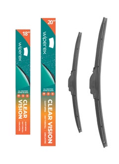 Wiperex WiperEx Wiper Blades for MINI PACEMAN 2011 20" + 18" All Weather, Uniform Wiping, Premium Rubber, Perfect Fit, Silent, Reduced Wind Lift, No Marks (Set of 2)  - Image 1