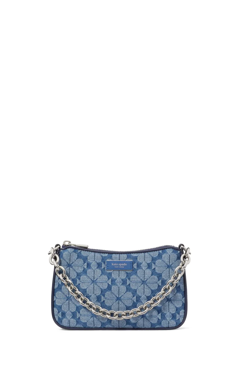 Kate Spade Jolie Spade Flower Jacquard Denim Small Convertible Crossbody