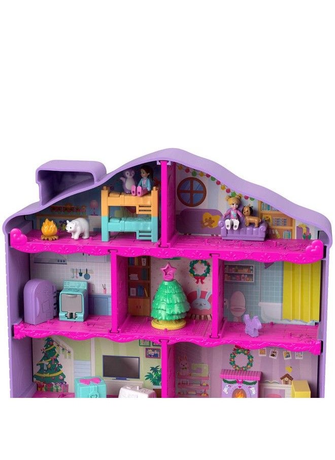 Polly Pocket Advent Calendar, Winter House Design, 4 Floors With 8 Rooms, 25 Surprises To Discover, Great For Ages 4 Years Old & Up  - Image 4