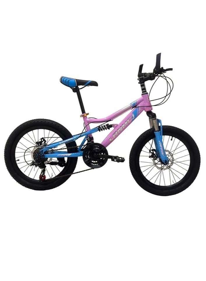 شارد Shard 20-Inch Kids Mountain Bike – 21-Speed, Carbon Steel Frame, Dual Suspension, Front & Rear Disc Brakes, Adjustable Seat - Image 1
