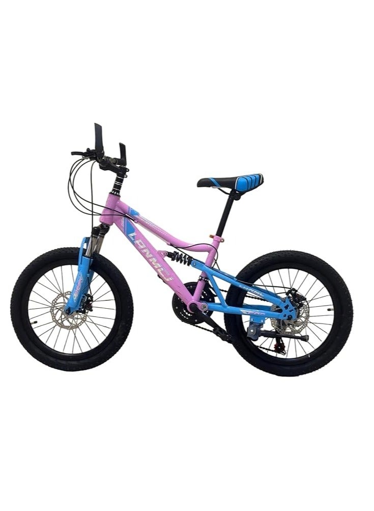 شارد Shard 20-Inch Kids Mountain Bike – 21-Speed, Carbon Steel Frame, Dual Suspension, Front & Rear Disc Brakes, Adjustable Seat - Image 2