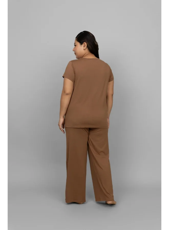 نسيسيرا Home Brown Co-ord Set