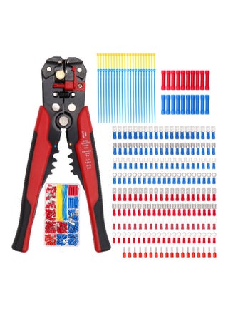 260-Piece Crimp Cable Terminals Set Kit With Wire Stripping Pliers Multicolour 17.8x2.3x10.5cm - pzsku/ZD987A6180C8F67F5205FZ/45/_/1690885108/027b76ca-6f24-4127-bc89-ddfd57136e7d
