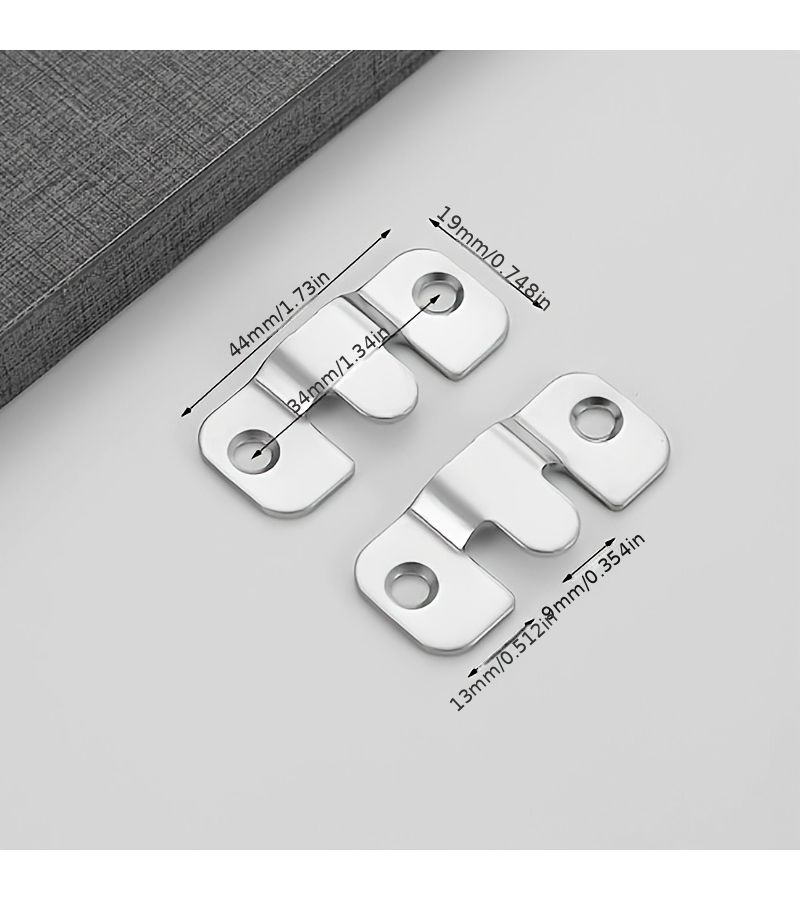 48 Durable Stainless Steel Mounting Brackets with Screw Buckle Kit for Furniture And Bed Corners - Image 2