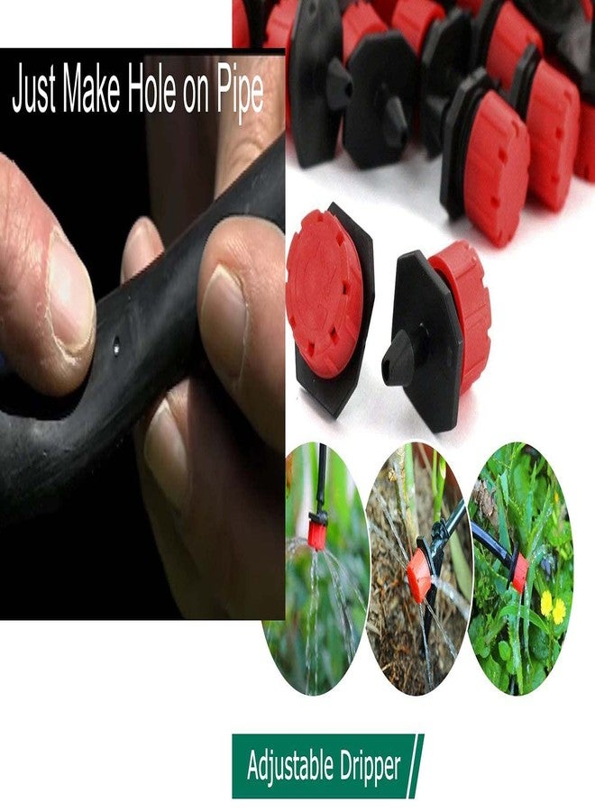DIY Crafts 5 Pcs, Only Red Dripper/360°Sprinkler, Anti-Clogging Emitter Adjustable Irrigation Heads 1/4 Inch Drip Irrigation Nozzle Heads Emitter Plants, (5 Pcs, Only Red Dripper/360°Sprinkler) - Image 2