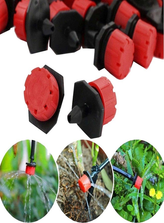 DIY Crafts 5 Pcs, Only Red Dripper/360°Sprinkler, Anti-Clogging Emitter Adjustable Irrigation Heads 1/4 Inch Drip Irrigation Nozzle Heads Emitter Plants, (5 Pcs, Only Red Dripper/360°Sprinkler) - Image 1
