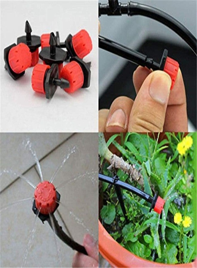 DIY Crafts 5 Pcs, Only Red Dripper/360°Sprinkler, Anti-Clogging Emitter Adjustable Irrigation Heads 1/4 Inch Drip Irrigation Nozzle Heads Emitter Plants, (5 Pcs, Only Red Dripper/360°Sprinkler) - Image 3