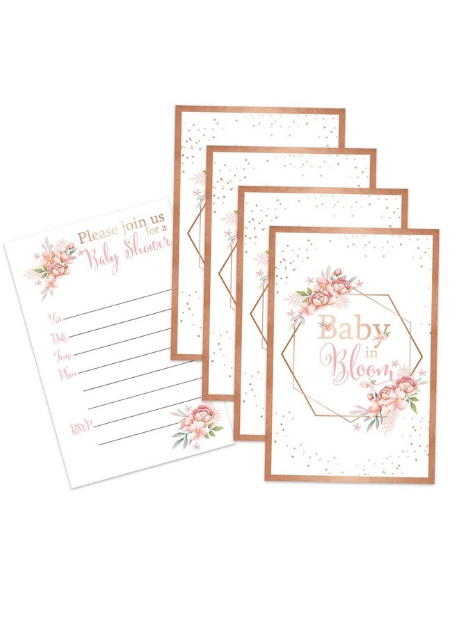 Birthday Galore Birthday Galore Baby in Bloom Baby Shower Invitations & Envelopes Value Pack (20 Count)  - Image 1
