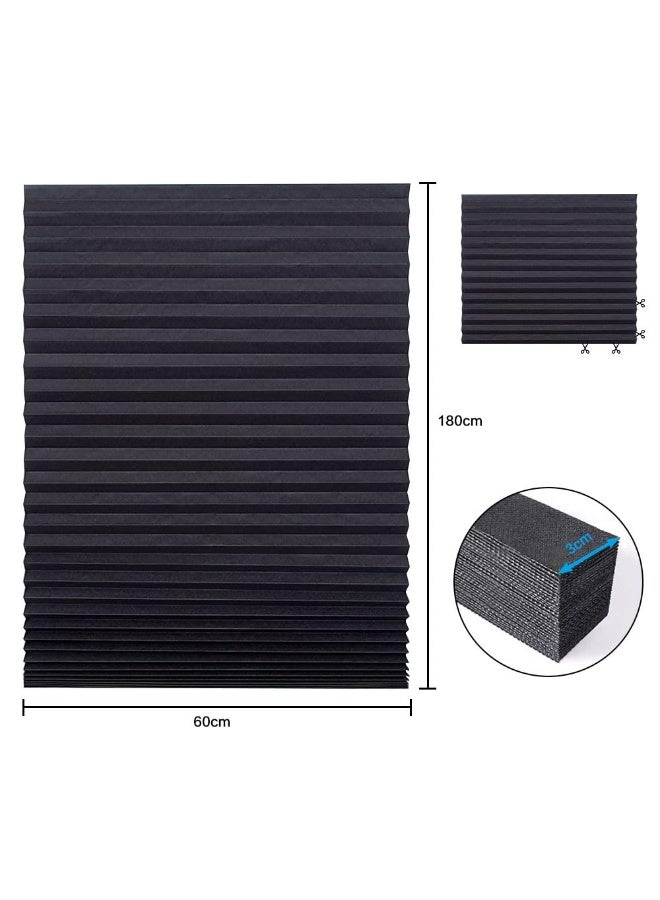 JZS Pleated Window Shades, Blackout Pleated Paper Shade Light Filtering Non-woven Blinds Window, Easy To Install for Bedroom, Bathroom, Living Room, Kitchen - Image 2