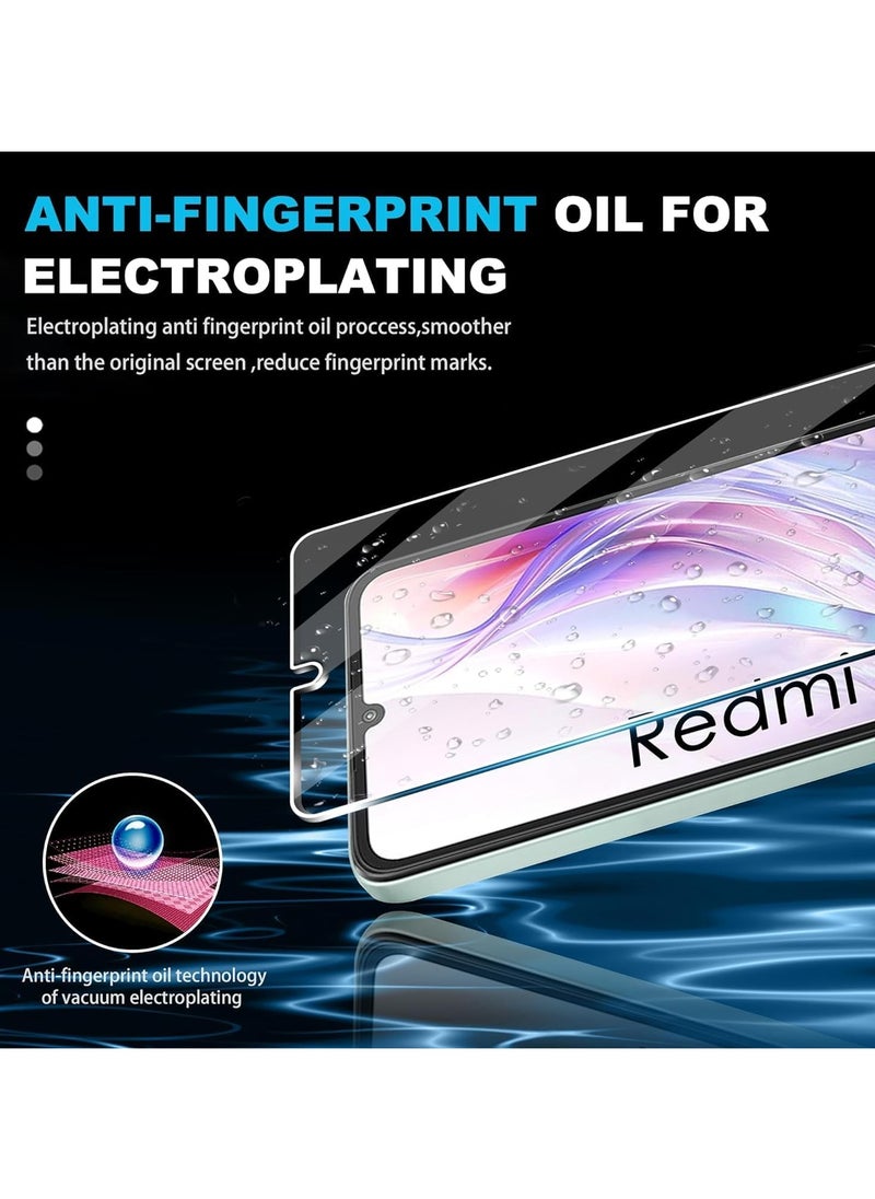 Generic 【2+2 Pack】 Screen Protector for Xiaomi Redmi 13C 5G, 2pcs Tempered Glass + 2pcs Camera Lens Protector, 9H Hardness Anti-Scratch HD Tempered Glass  - Image 2