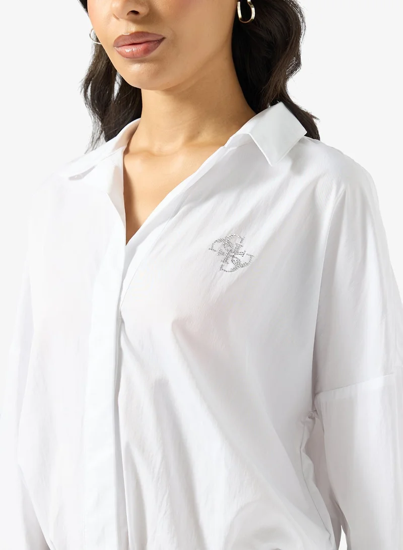 GUESS Carmela Long Sleeve Bodysuit Top