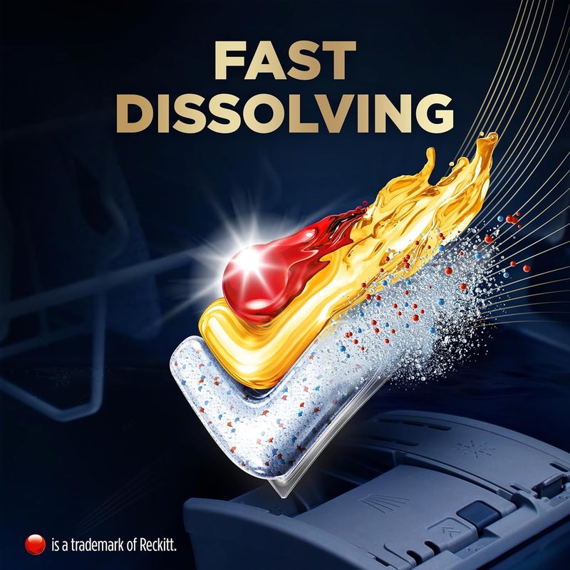 Finish Powerball Ultimate Plus, Infinity Shine Dishwasher Detergent Tablet, Lemon Fragrance, No Pre-Rinse Needed, Cyclesync & Protector Shield, 14 Tabs - Image 3