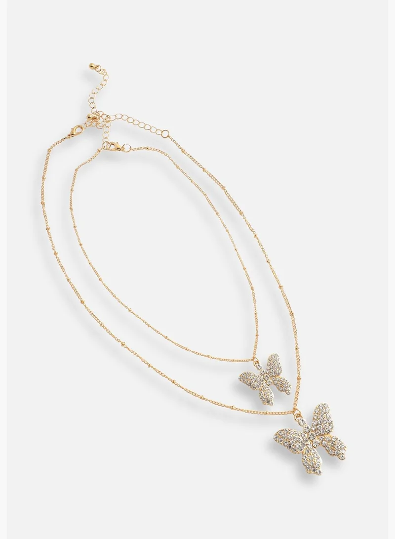 SOHI Gold Plated Designer Stone Casual Necklace For Women