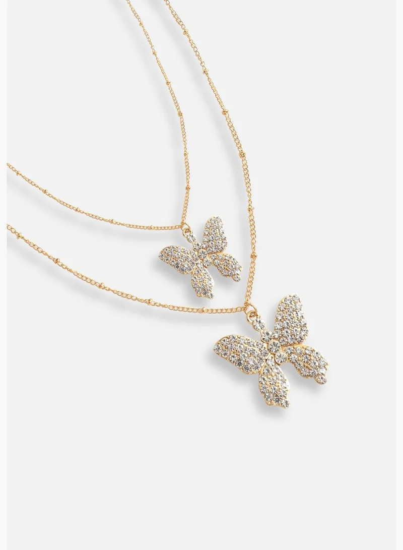 SOHI Gold Plated Designer Stone Casual Necklace For Women