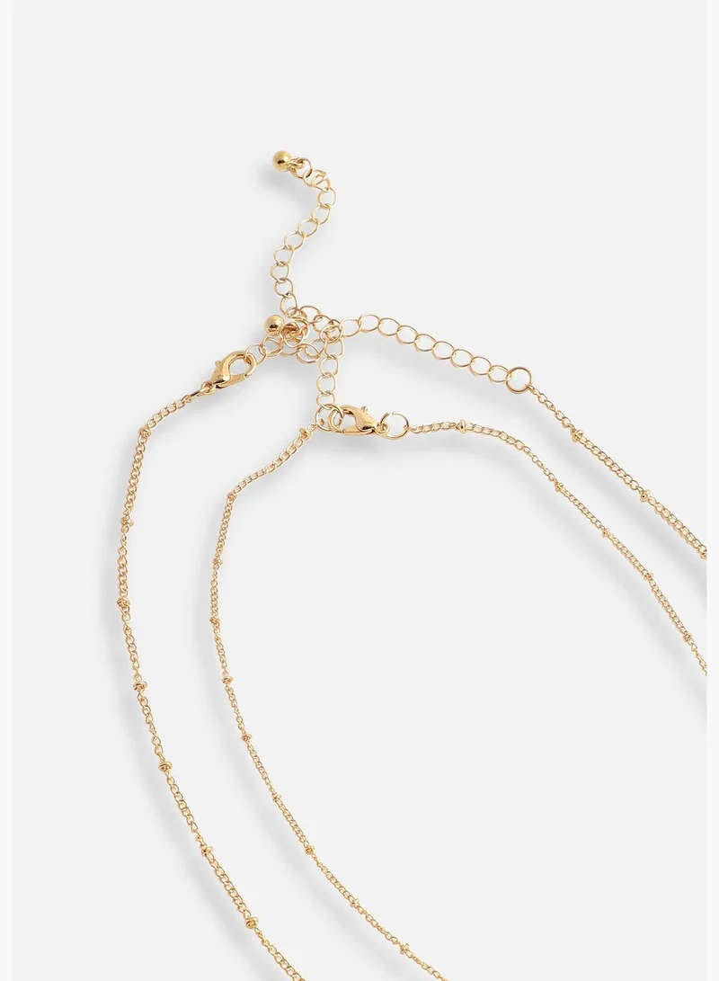 SOHI Gold Plated Designer Stone Casual Necklace For Women