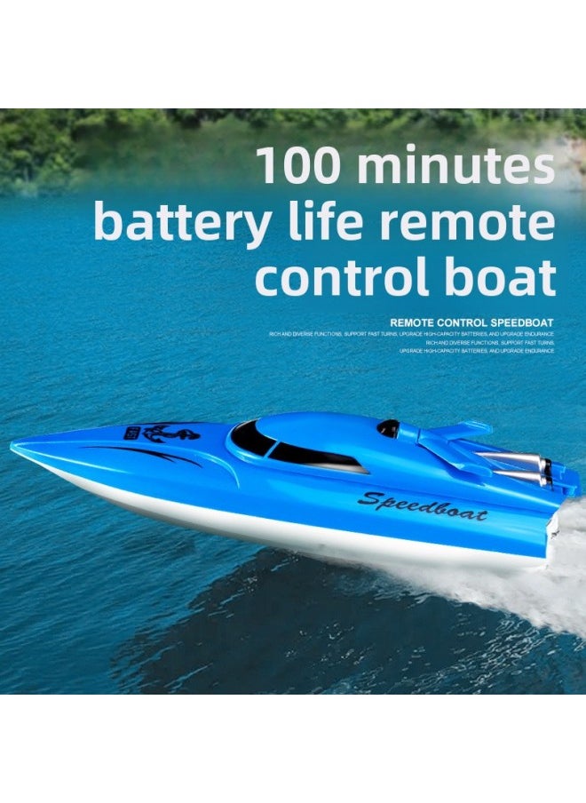 Oversized Remote Control Boat Charging High Speed Remote Control Speedboat Ship Wireless Electric Boy Children Water Toy Boat Model-Color:[technology Gray] 25cm Remote Control Boat-Specifications:Three Batteries For 300 Minutes  - Image 3