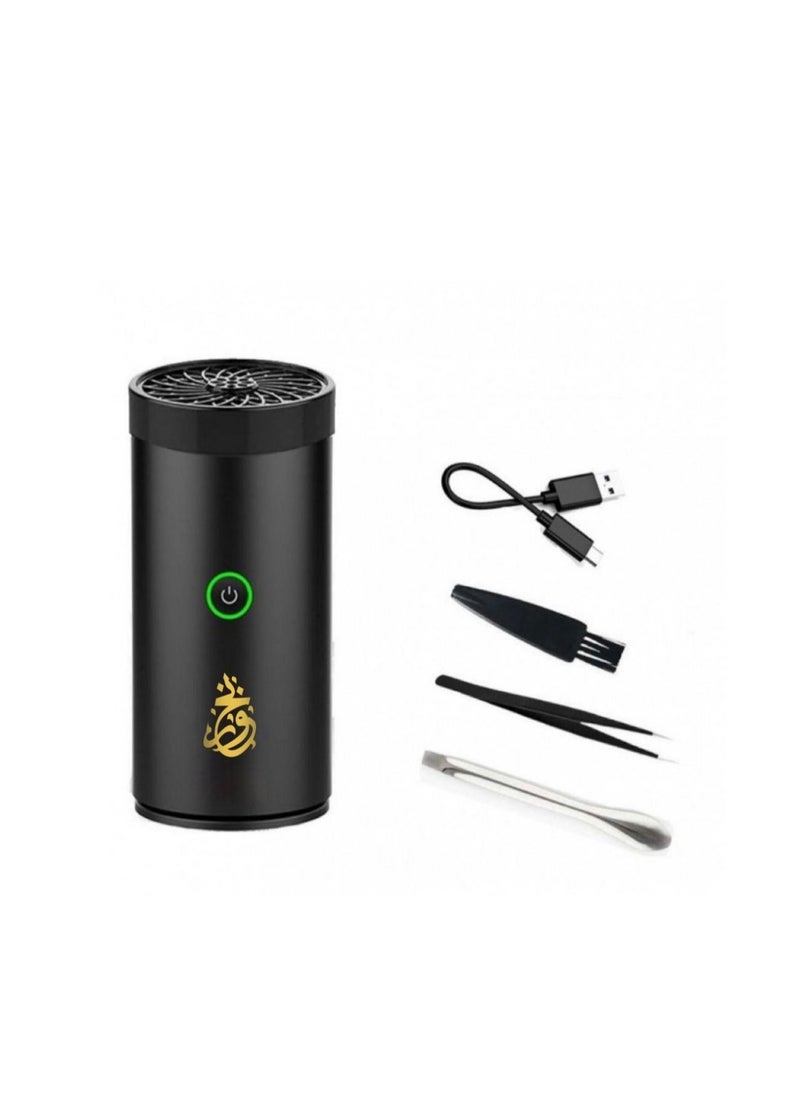 بخور مبخرة كهربائية للسيارة قابلة للشحن بمنفذ USB Type-C أسود  - Image 3