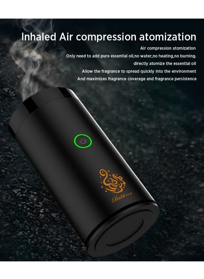 بخور مبخرة كهربائية للسيارة قابلة للشحن بمنفذ USB Type-C أسود  - Image 4