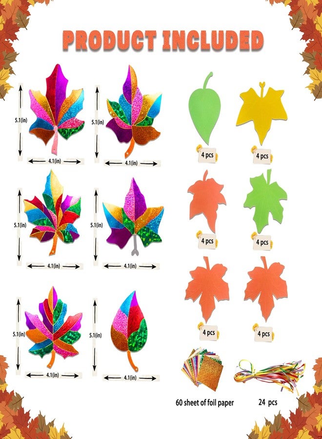 MLOLM 24 Sets Back to School Crafts DIY Foam Apple Foil Fun Arts Crafts Kit for First Day of School Gift Supplies Fall Harvest Decorations Fun Home Actives - Image 2