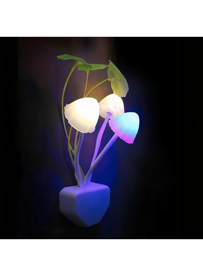 3-Pack Mushroom LED Wall Night Light Set - Smart Night Lamp for Kids' Room - Enchanting Multicolor Design - High-Quality Materials. - Image 2