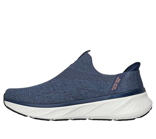 SKECHERS حذاء سنيكرز سكيشرز للرجال إدجراید كوميشنر سهل الارتداء بدون استخدام اليدين، أزرق/برتقالي، 6.5 عريض - Image 5