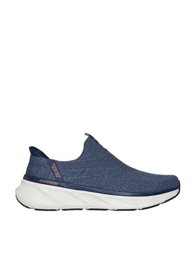 SKECHERS حذاء سنيكرز سكيشرز للرجال إدجراید كوميشنر سهل الارتداء بدون استخدام اليدين، أزرق/برتقالي، 6.5 عريض - Image 1
