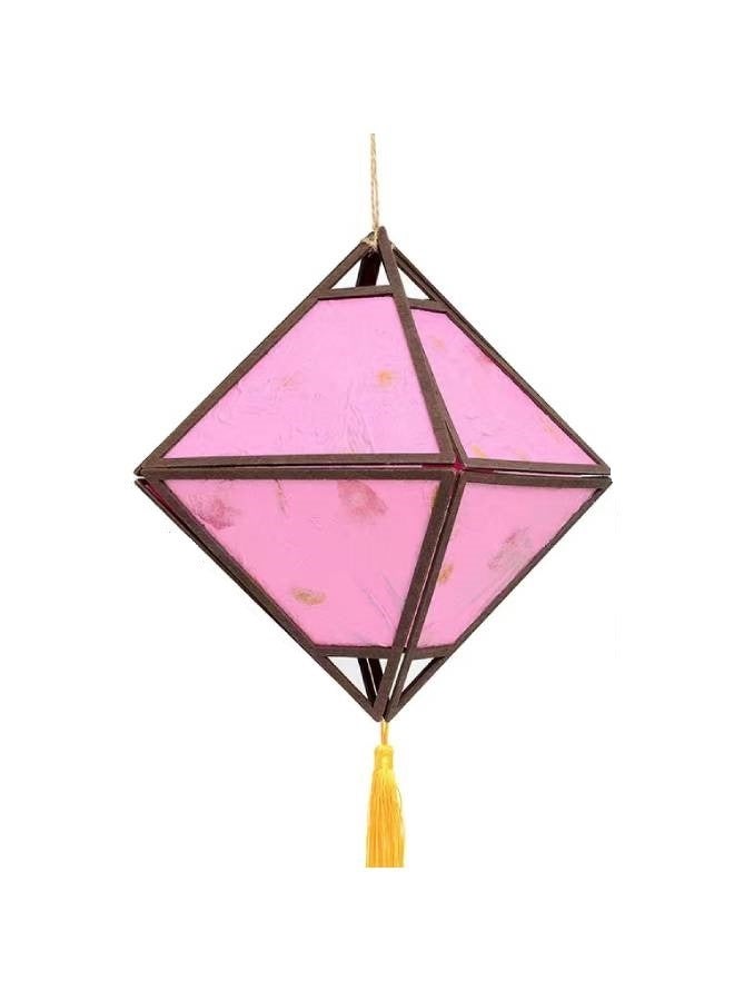 Raffine Rhombus Portable Lantern with Tassel Light Lamp - Image 1