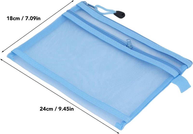 SUNNIFA Waterproof Document File Folder Set Zipper Pouch, Expanding File & Clip Folder Office, School, Travel Use | A4 Size Organizer for Papers & Certificates (A4 Double Layer Bag, Multicolor) - Image 4