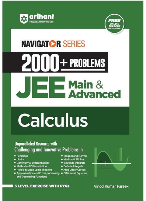 Arihant Navigator Series 2000+ Problems for JEE Main & Advanced Calculus | 3 Level Exercise with PYQs and FREE Online Support | For Exam Exam 2025-26