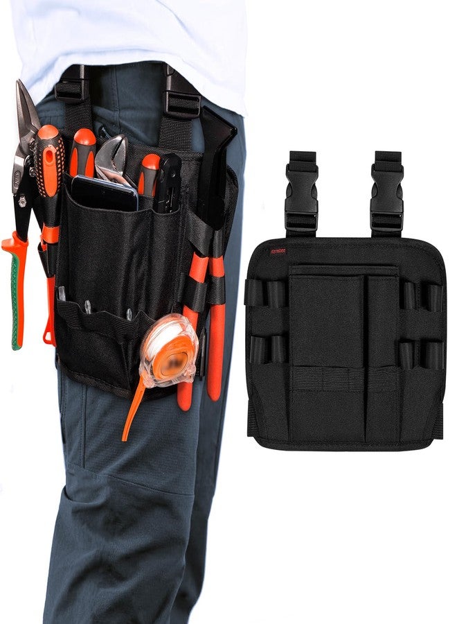 KENOBEE Tool Pouch Holster with Belt Clip, Electrician Tool Pouch Multifunctional Repair Tool Bag Around Your Leg, Utility Mini Tool Organizer for Automotive Craftsman Carpenter Construction - Image 1