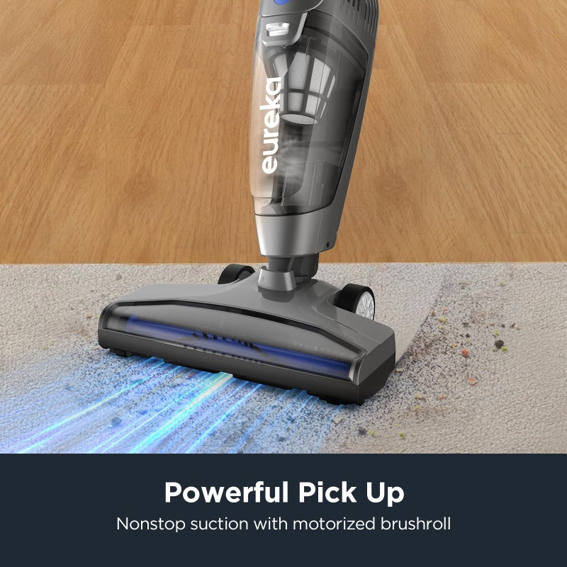 Eureka Corded Stick Vacuum Cleaner for Home Pet Hair, Lightweight Stick Vacuum Cleaner with Powerful Suction for Carpet Tile and Hard Floor, Blue, 3-in-1 Handheld Vac NES312 - Image 2