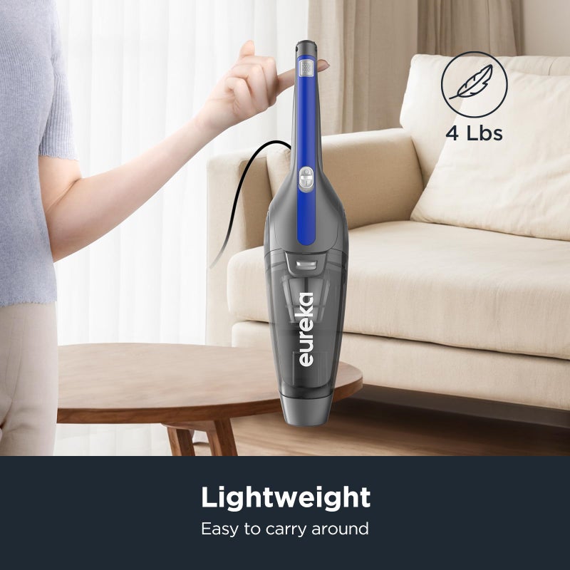 Eureka Corded Stick Vacuum Cleaner for Home Pet Hair, Lightweight Stick Vacuum Cleaner with Powerful Suction for Carpet Tile and Hard Floor, Blue, 3-in-1 Handheld Vac NES312 - Image 3