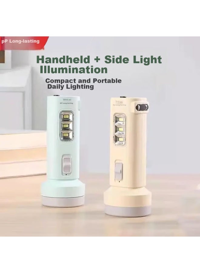 Duration power Dp Jiu Liang Led High-intensity Long-range Compact Children's Household Flashlight With Side Light, Emergency Rechargeable Illumination Lamp, Random Color - Image 1