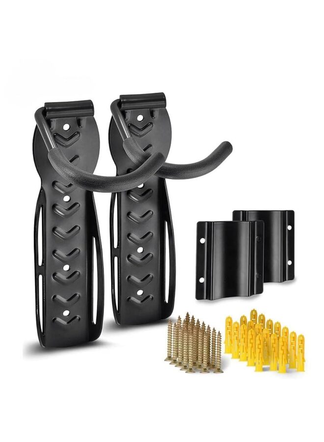 2 Pack Bike Wall Mount Rack with Tire Tray - Vertical Bike Storage Rack for Indoor,Garage,Shed - Easy to install - Hanging Road,Mountain or Hybrid Bikes Screws Included - Image 1