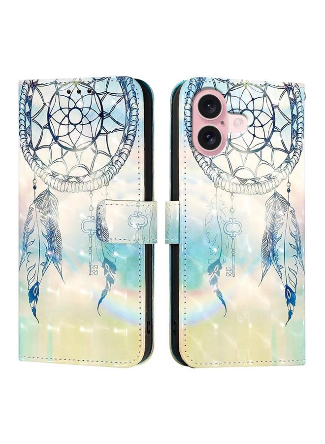 S-TOP Case For iPhone 16 3D Painting Horizontal Flip Leather Phone Case - Image 2