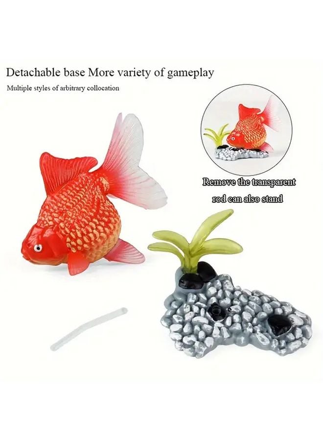 Goldfish 6 Models Mini Simulation Fish Tank Decorative Ornaments Microlandscaping - Image 5